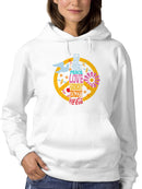 Officially Licensed Coca Cola Real Thing Peace Love Harmony Women's Hoodie