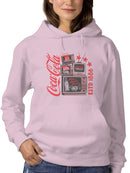Officially Licensed Coca Cola Coca-Cola Retro Americana Design Women's Hoodie