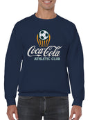 Officially Licensed Coca Cola Coca-Cola Athletic Club Soccer Logo Men's Sweatshirt