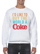 Officially Licensed Coca Cola Share the Happiness with Coke Men's Sweatshirt