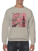 Officially Licensed Coca Cola Retro Coke Graphic: Enjoy Refreshing Fizz Men's Sweatshirt