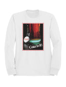 Officially Licensed Coca Cola Coke is It! Retro Graphic Design Men's Sweatshirt