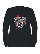 Officially Licensed Coca Cola Team Coca-Cola Soccer Splash Art Men's Sweatshirt