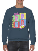 Officially Licensed Coca Cola Retro Coca-Cola Pop Art Design Men's Sweatshirt
