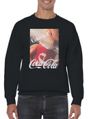 Officially Licensed Coca Cola Coke Is It! Vintage Can Splash Men's Sweatshirt