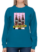Officially Licensed Coca Cola Retro Coke Bottles with Straws Women's Sweatshirt