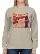 Officially Licensed Coca Cola Coca-Cola Tennis Club Vintage Design Women's Sweatshirt