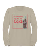 Officially Licensed Coca Cola Buy the World a Coke Graphic Women's Sweatshirt