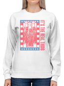 Officially Licensed Coca Cola Vintage Coca-Cola Bottles Design Women's Sweatshirt