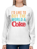 Officially Licensed Coca Cola Share the Happiness with Coke Women's Sweatshirt