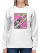 Officially Licensed Coca Cola Retro Pop Art Refreshment Design Women's Sweatshirt
