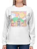 Officially Licensed Coca Cola Coca-Cola Harmony Sunshine Design Women's Sweatshirt