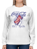 Officially Licensed Coca Cola Classic Coca-Cola Can Design Art Women's Sweatshirt