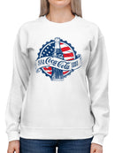 Officially Licensed Coca Cola Coca-Cola Vintage USA 1776 Design Women's Sweatshirt
