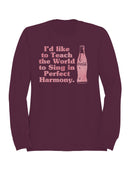 Officially Licensed Coca Cola Perfect Harmony Singing Design Women's Sweatshirt