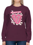 Officially Licensed Coca Cola Retro Pink Soda Pop Art Design Women's Sweatshirt