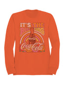 Officially Licensed Coca Cola Retro Coca-Cola Real Thing Art Women's Sweatshirt