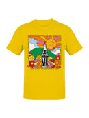Officially Licensed Coca Cola Harmony Smiley Sun & Coca-Cola Men's T-shirt