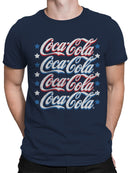 Officially Licensed Coca Cola Coca-Cola Patriotic Stars Design Men's T-shirt