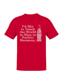 Officially Licensed Coca Cola Perfect Harmony Singing Design Men's T-shirt