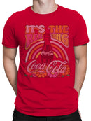 Officially Licensed Coca Cola Retro Coca-Cola Real Thing Art Men's T-shirt