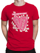 Officially Licensed Coca Cola Retro Pink Soda Pop Art Design Men's T-shirt
