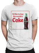 Officially Licensed Coca Cola I'd Like to Buy the World a Coke Men's T-shirt