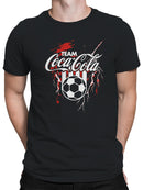 Officially Licensed Coca Cola Team Coca-Cola Soccer Splash Art Men's T-shirt