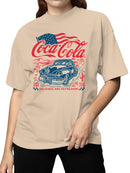 Officially Licensed Coca Cola Classic Coke Americana Cruiser Women's T-shirt