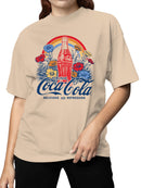 Officially Licensed Coca Cola Coca-Cola Retro Floral Design Women's T-shirt