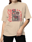 Officially Licensed Coca Cola Coca-Cola Retro Americana Design Women's T-shirt