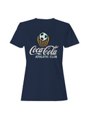 Officially Licensed Coca Cola Coca-Cola Athletic Club Soccer Logo Women's T-shirt