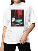 Officially Licensed Coca Cola Coke is It! Retro Graphic Design Women's T-shirt