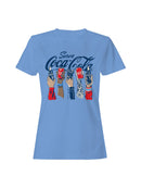 Officially Licensed Coca Cola Celebrate with Coca-Cola Artwork Women's T-shirt