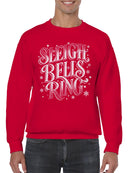 Sleigh Bells Ring Festive Design Men's Sweatshirt