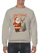 Joy to the World Santa Design Men's Sweatshirt