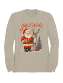 Joy to the World Santa Design Men's Sweatshirt