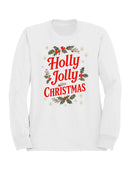 Holly Jolly Christmas Design Men's Sweatshirt