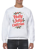 Holly Jolly Christmas Design Men's Sweatshirt