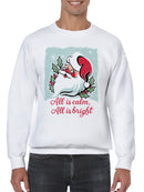 Cheerful Santa: Calm and Bright Men's Sweatshirt