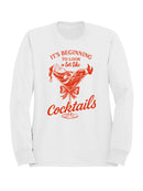 Santa in Cocktail Glass Holiday Fun Men's Sweatshirt