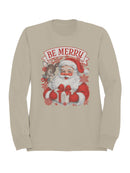 Cheerful Santa Claus with Reindeer Men's Sweatshirt
