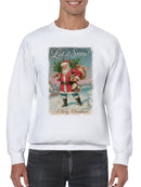 Let it Snow Vintage Santa Claus Men's Sweatshirt