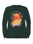 Santa Claus Beard Love Design Men's Sweatshirt