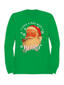Santa Claus Beard Love Design Men's Sweatshirt