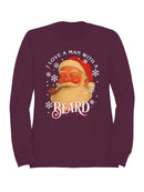 Santa Claus Beard Love Design Men's Sweatshirt