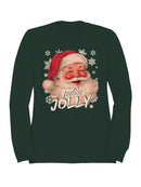 Feelin' Jolly Santa Design Men's Sweatshirt