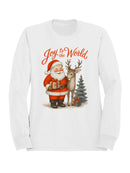 Joy to the World Santa Design Women's Sweatshirt
