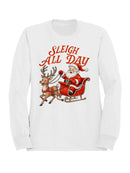 Sleigh All Day Santa & Reindeer Women's Sweatshirt
