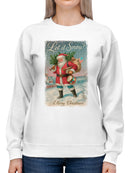 Let it Snow Vintage Santa Claus Women's Sweatshirt